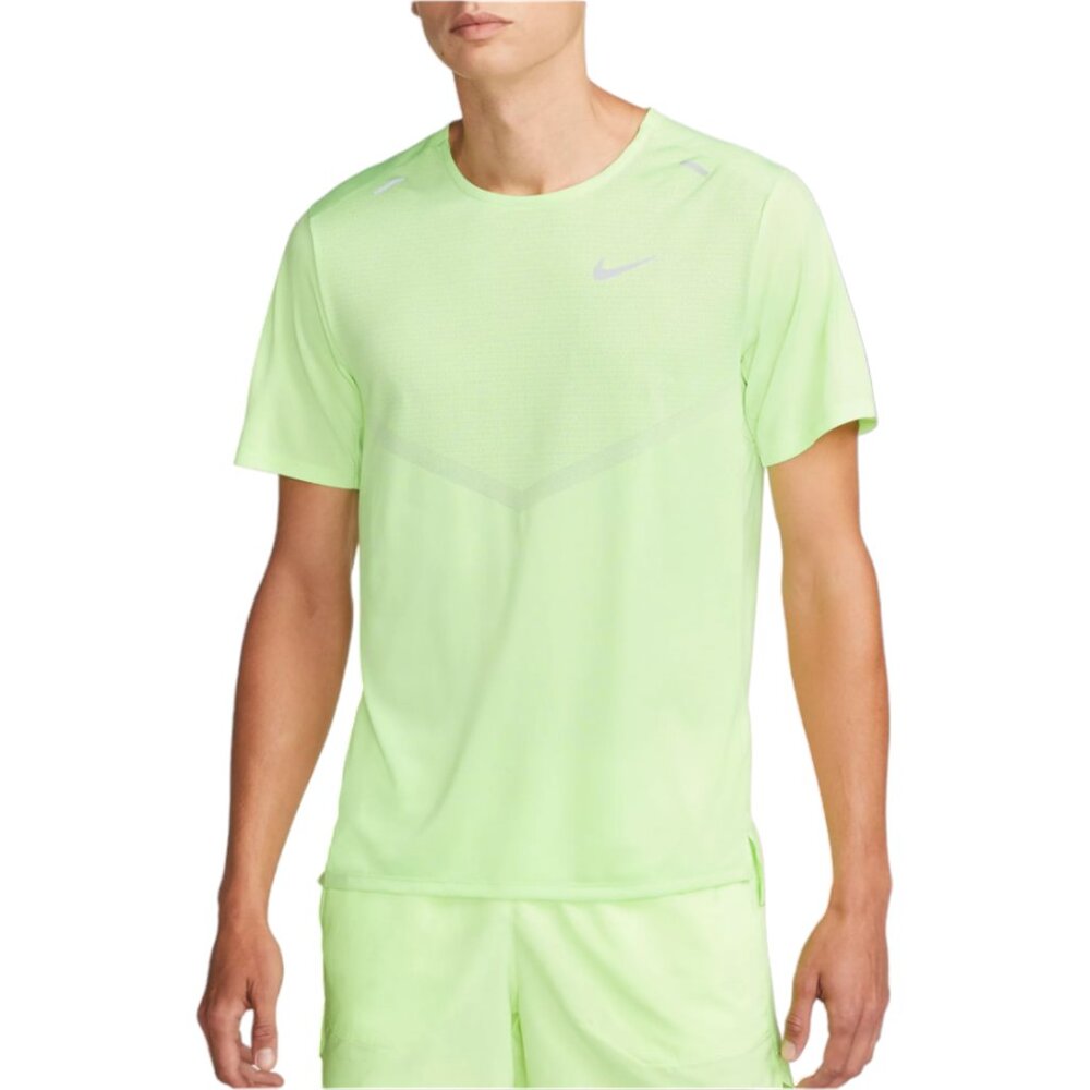 Nike Mens Dri-FIT Rise 365 Running Shirt Neon Hi Viz Reflective Size M XL CZ91